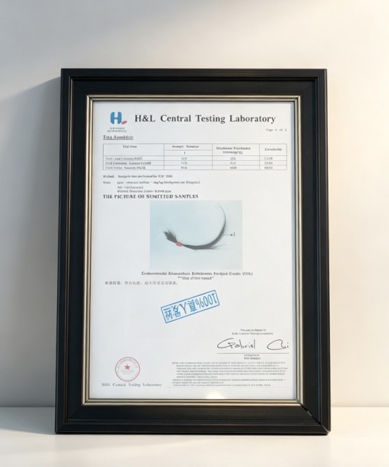 铂贝卡假发王国通过H&L Central Testing Laboratory检测:发网环保、发丝100% 真人发-铂贝卡连锁品牌 (4)