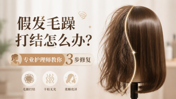 假发毛躁打结怎么办？专业护理师教你3步修复